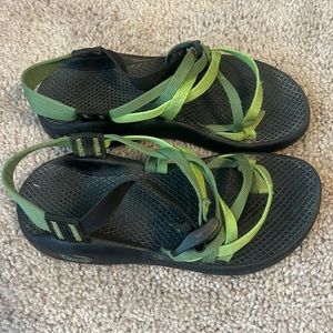 Green women’s Chacos. Previously worn. Size 6.5.